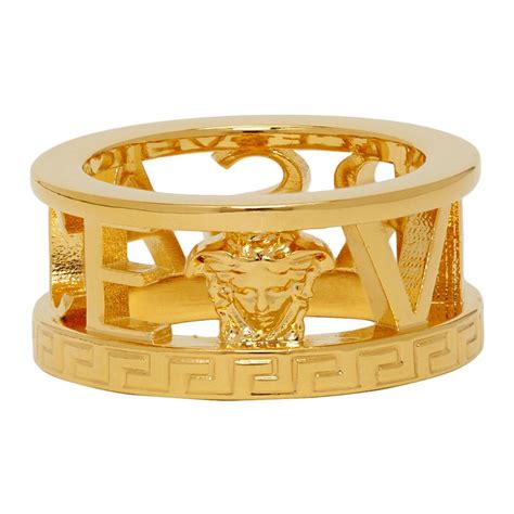 a ring from iraq with the versace logo|Shop Versace Cut.